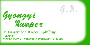 gyongyi mumper business card